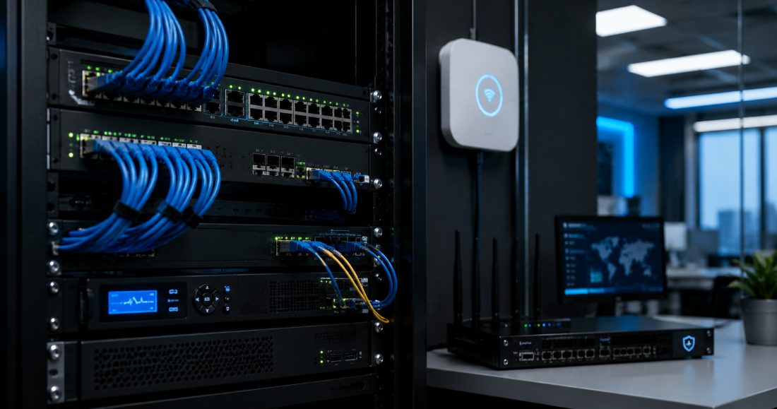 Networking equipment supplied and deployed by Royal Engineering Consultancy